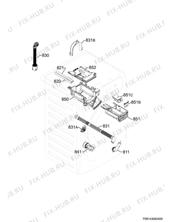 Взрыв-схема стиральной машины Zanussi ZWF61204W - Схема узла Hydraulic System 272